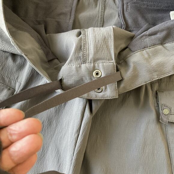 Prana Women’s Convertible Hiking Cargo Pants Sz 12 New Rip Stop Gray Stretch - Picture 4 of 11
